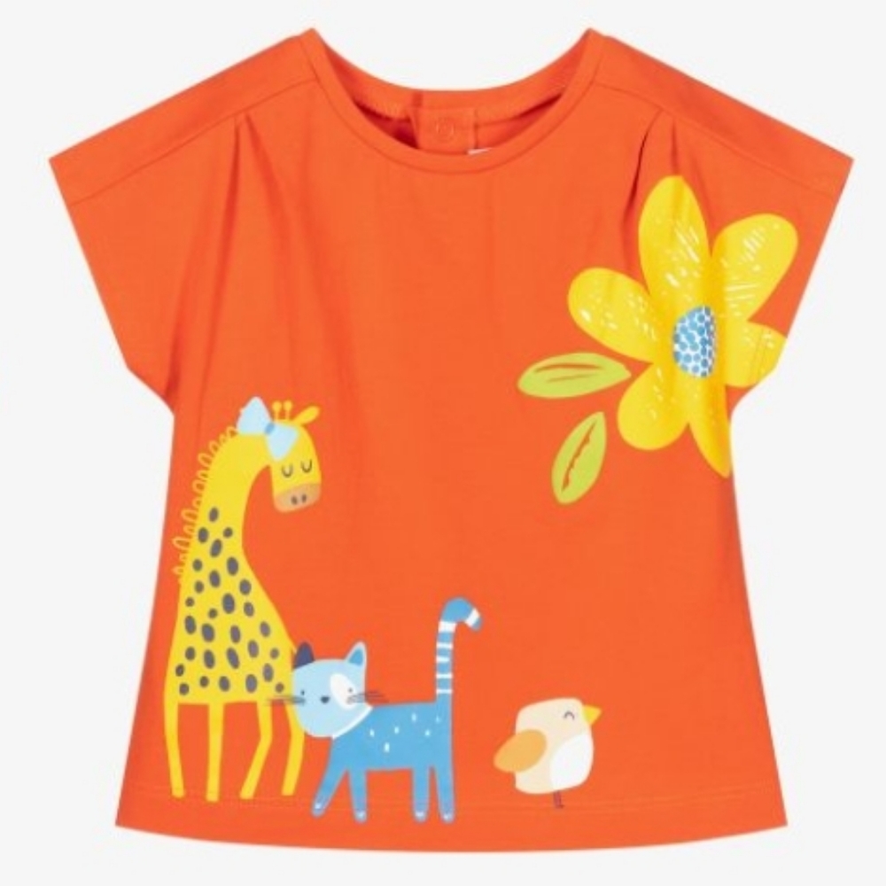 Mayoral orange T-shirt for 24 months girls